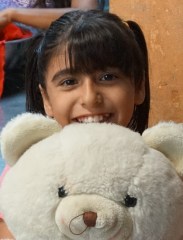 girl and teddy